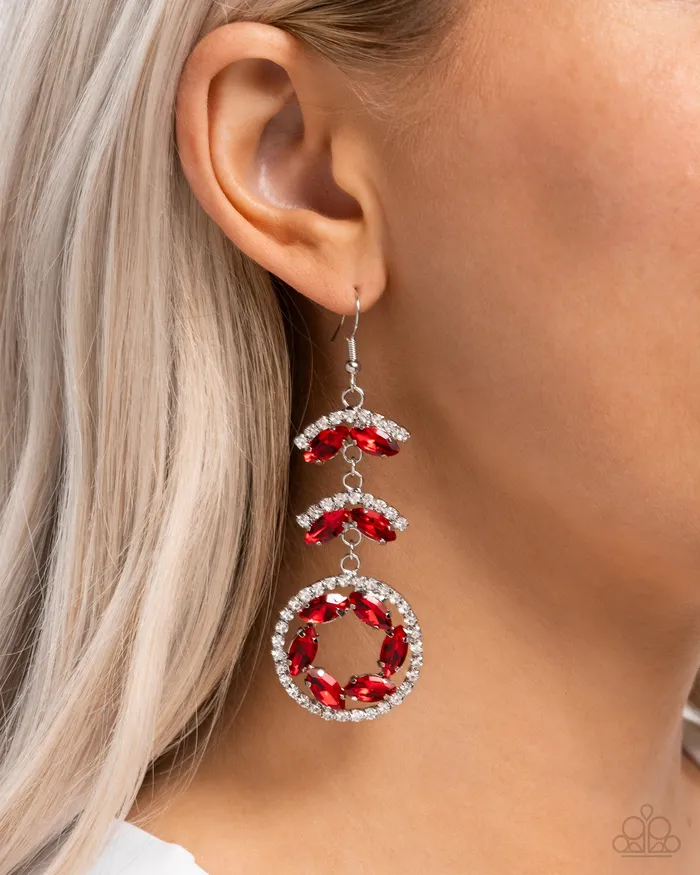Paparazzi Accessories Earrings Polished Pattern Red Earrings Jewelry by Bretta