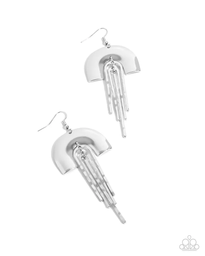Paparazzi Accessories Earrings Rainbow Rarity Silver Earrings Jewelry by Bretta