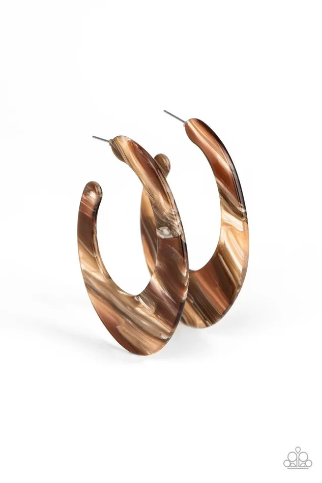 Paparazzi Accessories Earrings Retro Renaissance Brown Earrings Jewelry by Bretta
