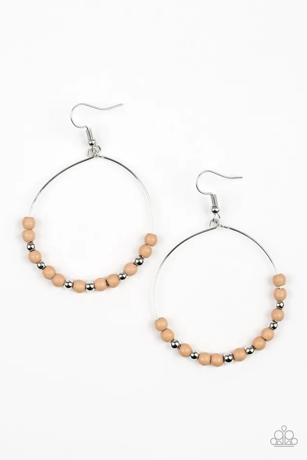 Paparazzi Accessories Earrings Stone Spa Brown Earrings Jewelry by Bretta