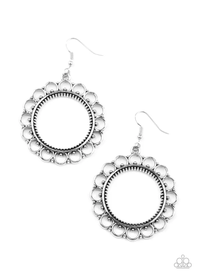 Paparazzi Accessories Earrings Sun Lounge Silver Earrings Jewelry by Bretta