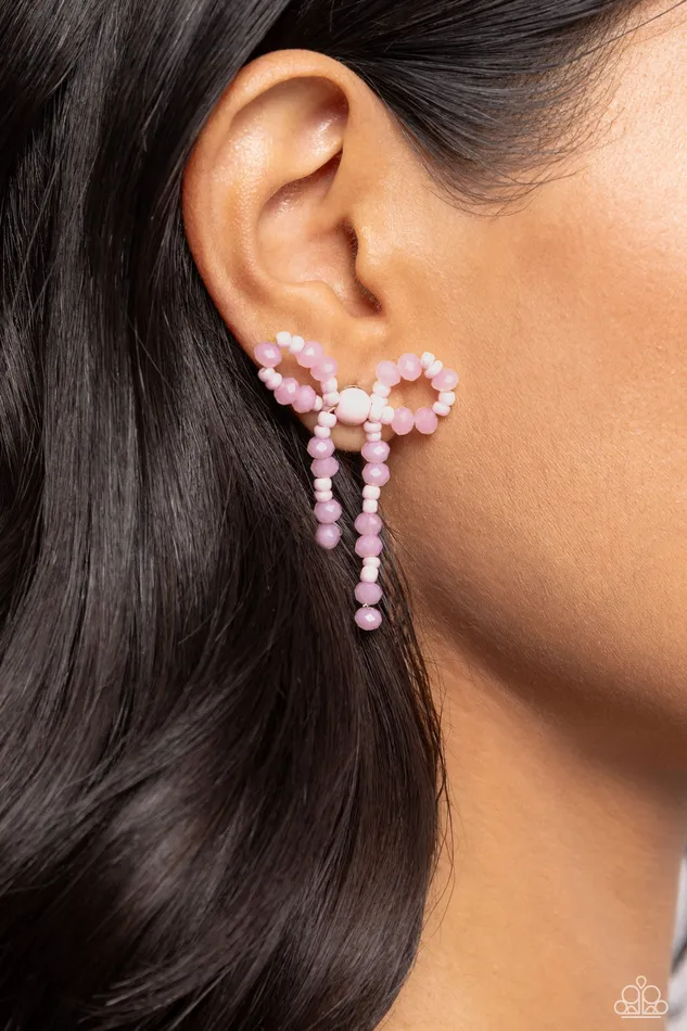 Paparazzi Accessories Earrings The BOW Must Go On Pink Earrings Jewelry by Bretta Paparazzi Accessories Earrings The BOW Must Go On Pink Earrings Jewelry by Bretta