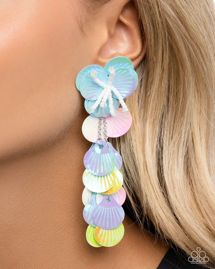 Paparazzi Accessories Earrings Under the Waves Blue Earrings Jewelry by Bretta