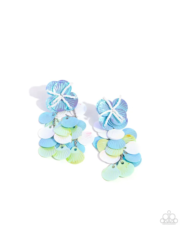 Paparazzi Accessories Earrings Under the Waves Blue Earrings Jewelry by Bretta