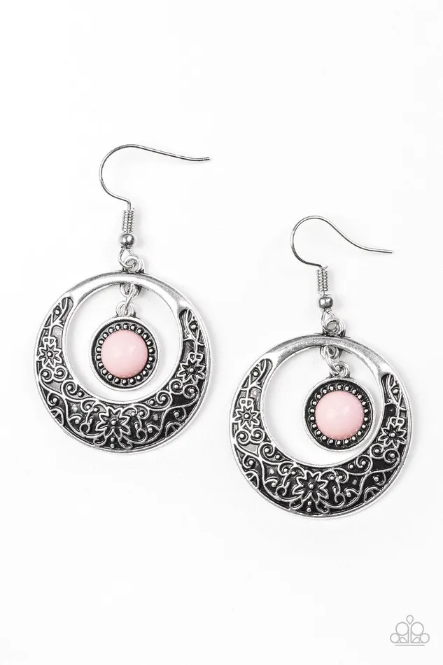 Paparazzi Accessories Earrings Wandering Waikiki Pink Earrings Jewelry by Bretta