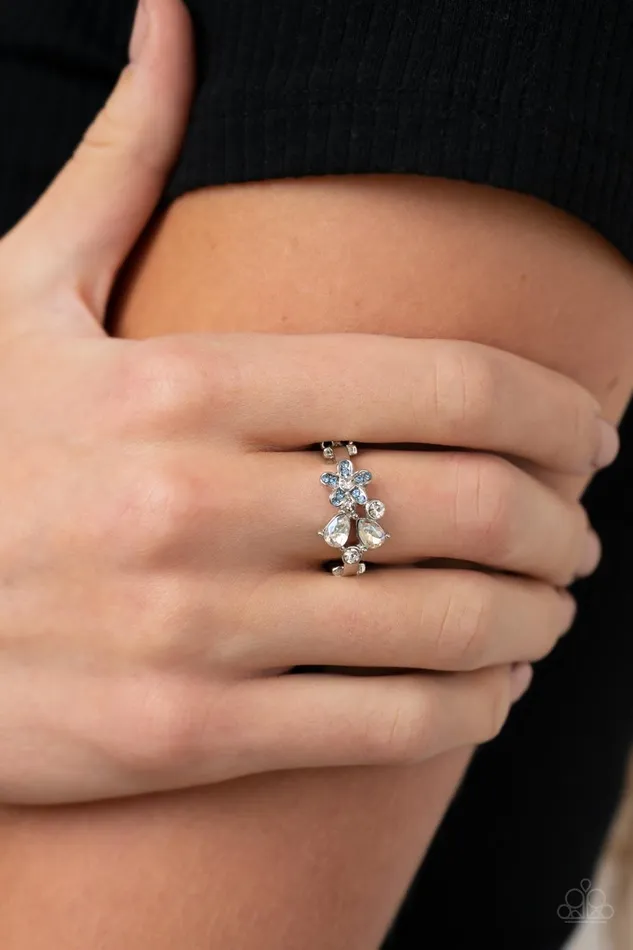 Paparazzi Accessories Enchanting Efflorescence Blue Ring Jewelry by Bretta Rings