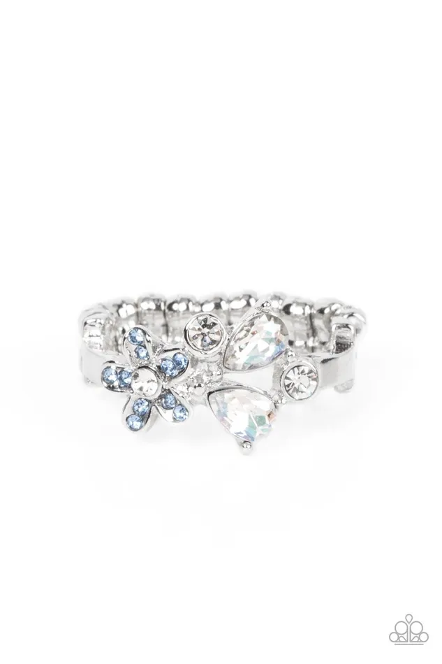 Paparazzi Accessories Enchanting Efflorescence Blue Ring Jewelry by Bretta Rings