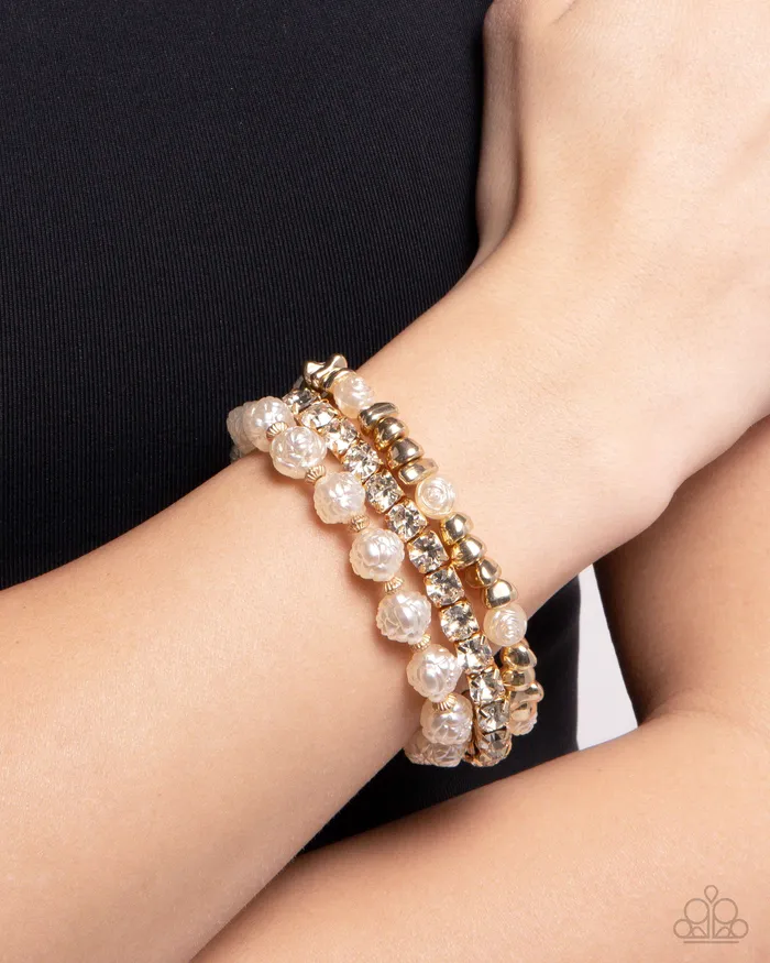 Paparazzi Accessories PreStyled Sets Fair Florals Gold Bracelets Jewelry by Bretta