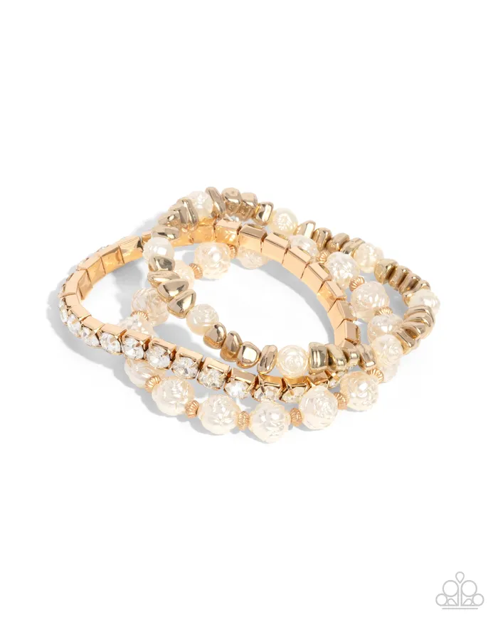Paparazzi Accessories PreStyled Sets Fair Florals Gold Bracelets Jewelry by Bretta