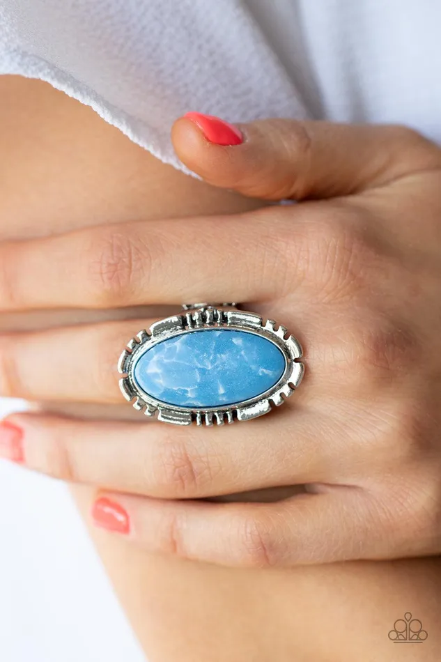 Paparazzi Accessories Rings Peacefully Pioneer Blue Ring Jewelry by Bretta
