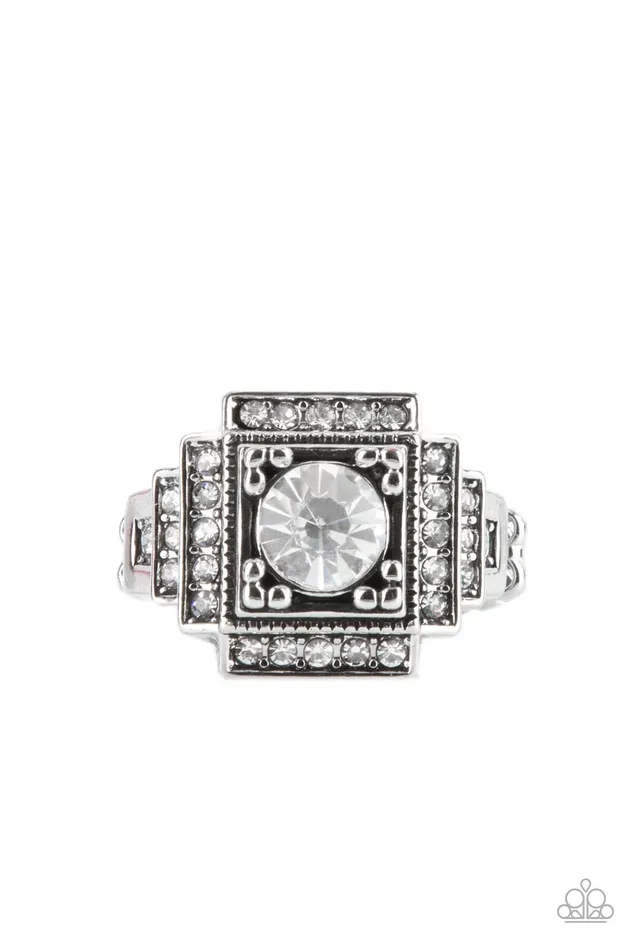 Paparazzi Accessories Rings Polished Pantheon White Ring Jewelry by Bretta