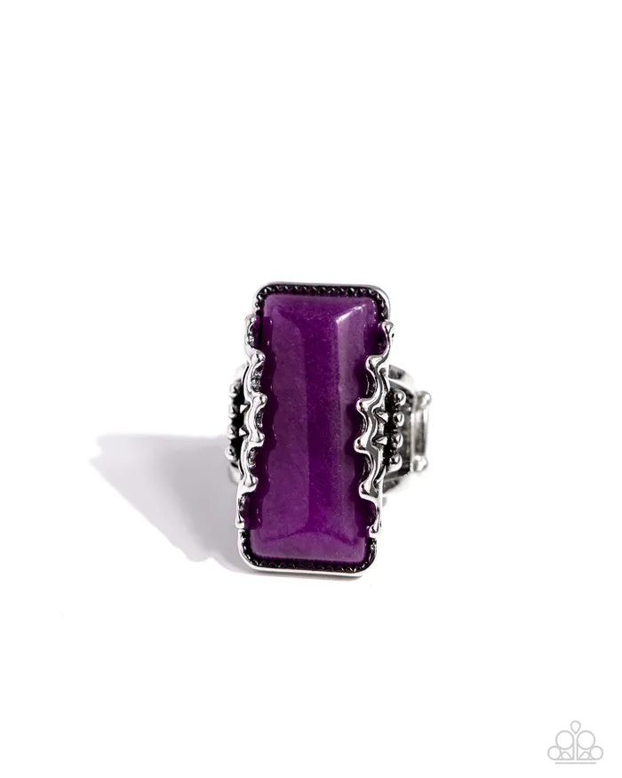 Paparazzi Accessories Rings Scalloped Stone Purple Ring Jewelry by Bretta