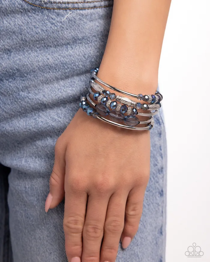 Paparazzi Accessories Sassy Stack Blue Coil Bracelet Jewelry by Bretta Bracelets Paparazzi Accessories Sassy Stack Blue Coil Bracelet Jewelry by Bretta Bracelets