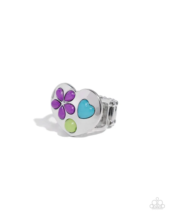 Paparazzi Accessories Spirited Shapes Purple Ring Jewelry by Bretta Rings
