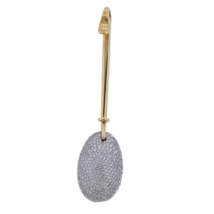 PreStyled Sets Georg Jensen Georg Jensen Dew Drop 18k Gold Diamond Pendant 1128 PreStyled Sets Georg Jensen Georg Jensen Dew Drop 18k Gold Diamond Pendant 1128