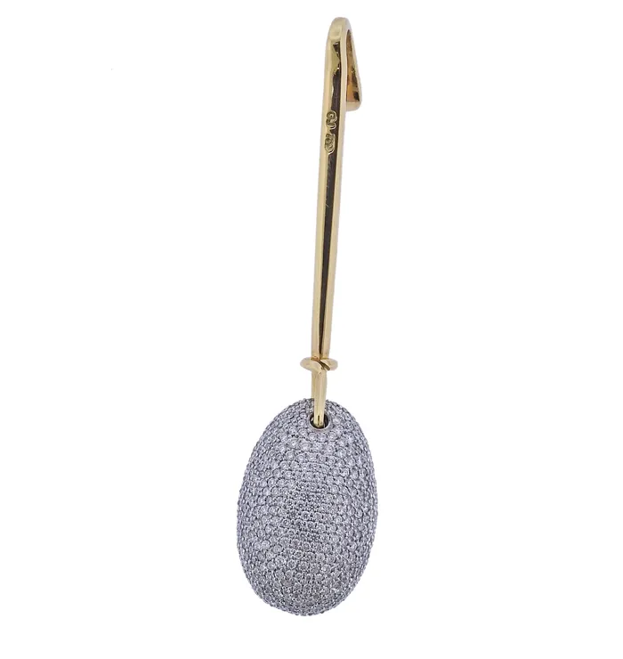 PreStyled Sets Georg Jensen Georg Jensen Dew Drop 18k Gold Diamond Pendant 1128
