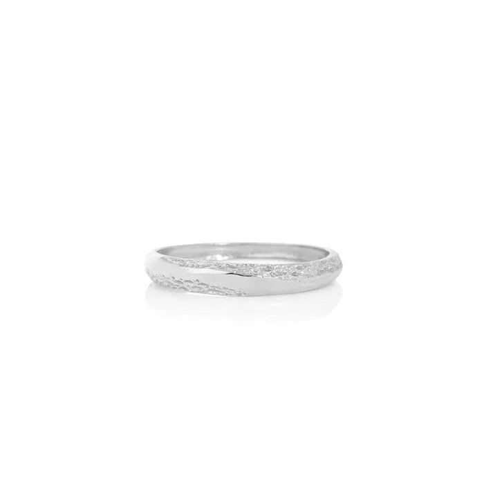 Rings AURUM by Gubjrg Mens solid white gold ring