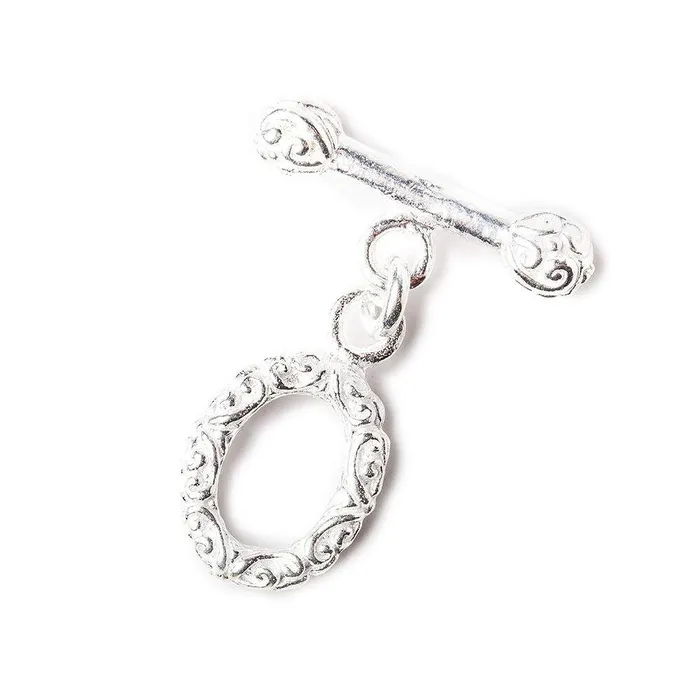 Rings Beadsofcambaycom 19x11mm Sterling Silver Toggle Oval Texture Design 1 piece Rings Beadsofcambaycom 19x11mm Sterling Silver Toggle Oval Texture Design 1 piece