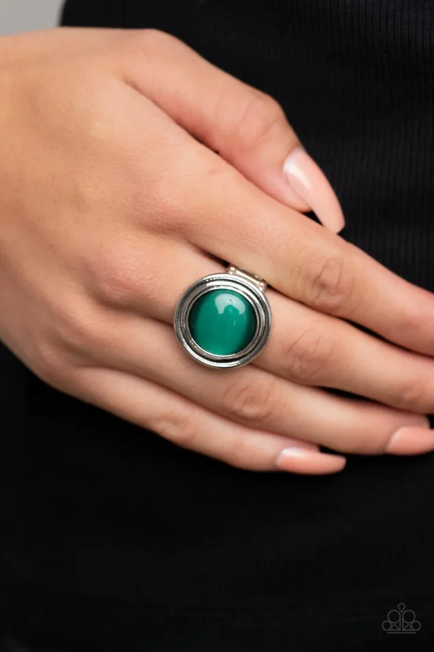 Rings Laguna Luminosity Green Ring Jewelry by Bretta Paparazzi Accessories