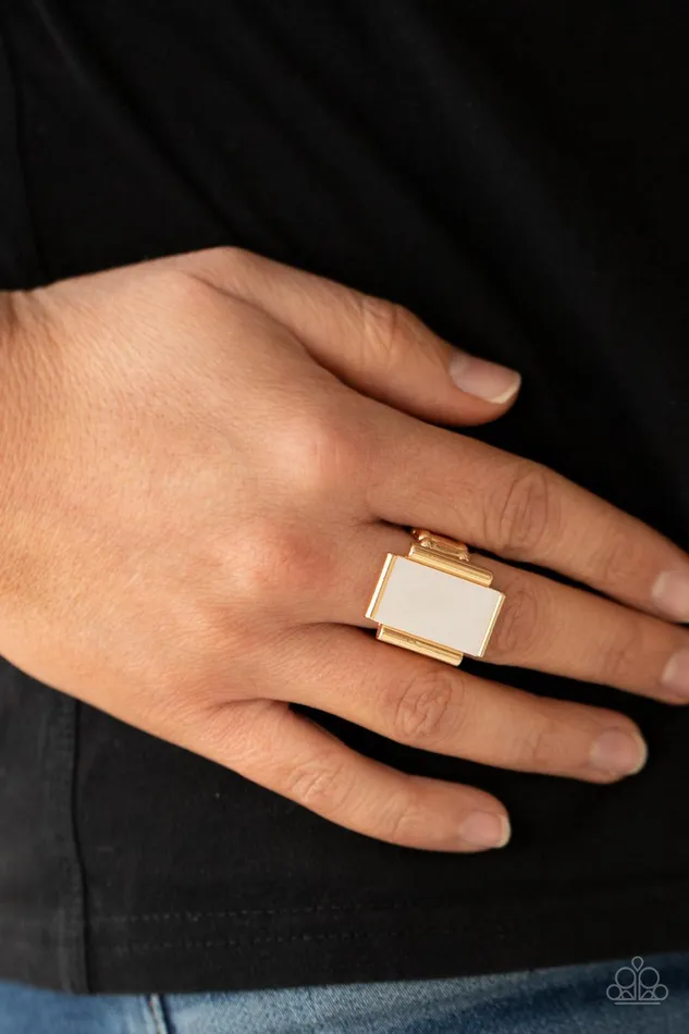 Rings Mystical Marinas Gold Ring Jewelry by Bretta Paparazzi Accessories
