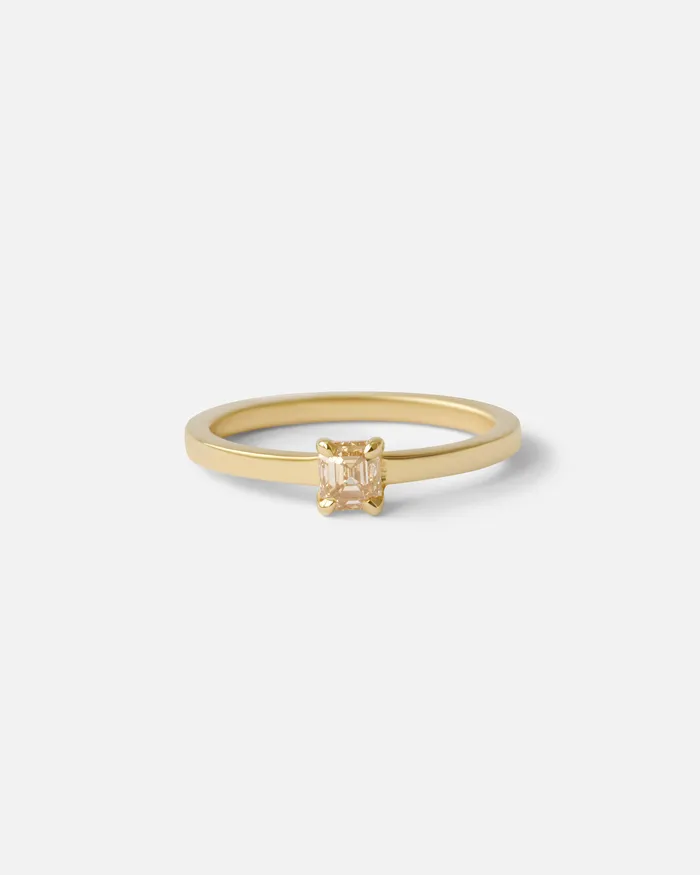 Rings Nishi Solitaire Ring Square Cut Diamond