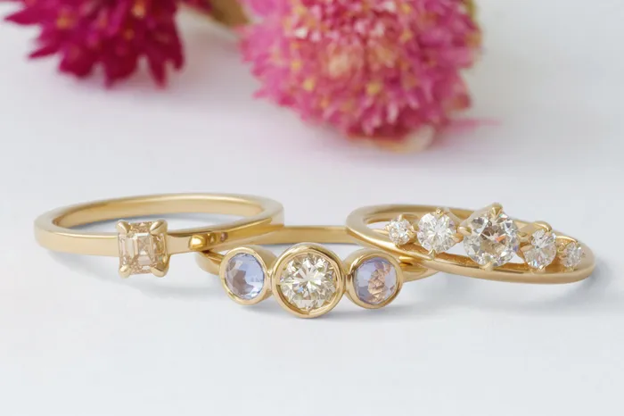 Rings Nishi Solitaire Ring Square Cut Diamond Rings Nishi Solitaire Ring Square Cut Diamond