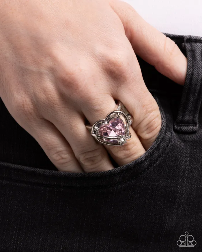 Rings Paparazzi Accessories Cutie Chemistry Pink Heart Ring Jewelry by Bretta