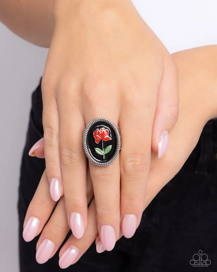 Rings Paparazzi Accessories Delicate Dowry Black Rose Ring Jewelry by Bretta