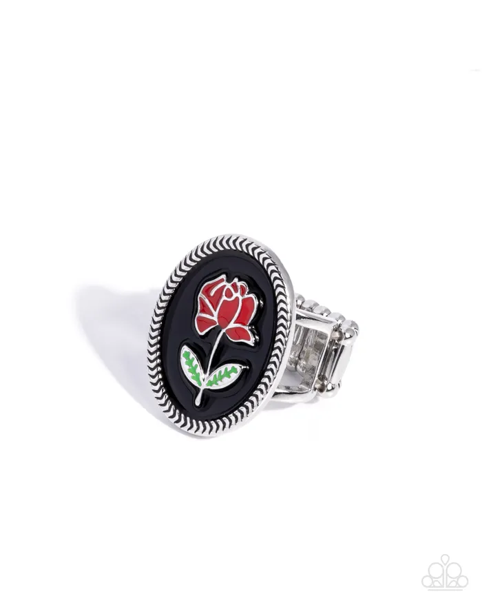 Rings Paparazzi Accessories Delicate Dowry Black Rose Ring Jewelry by Bretta