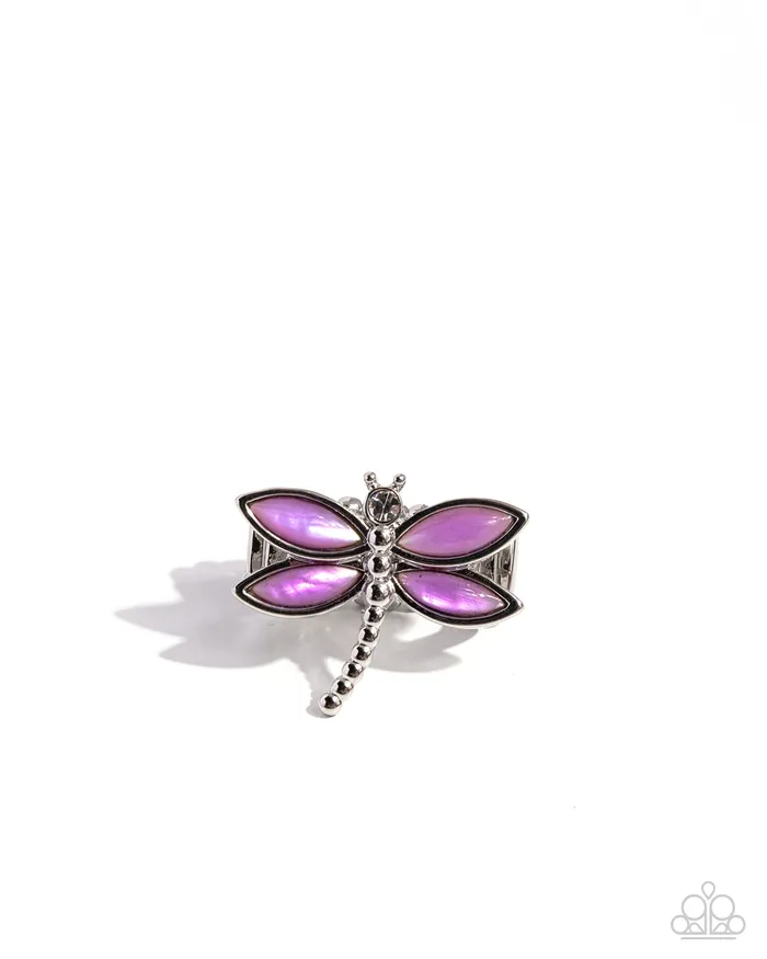 Rings Paparazzi Accessories Dragonfly Dedication Purple Ring Jewelry by Bretta