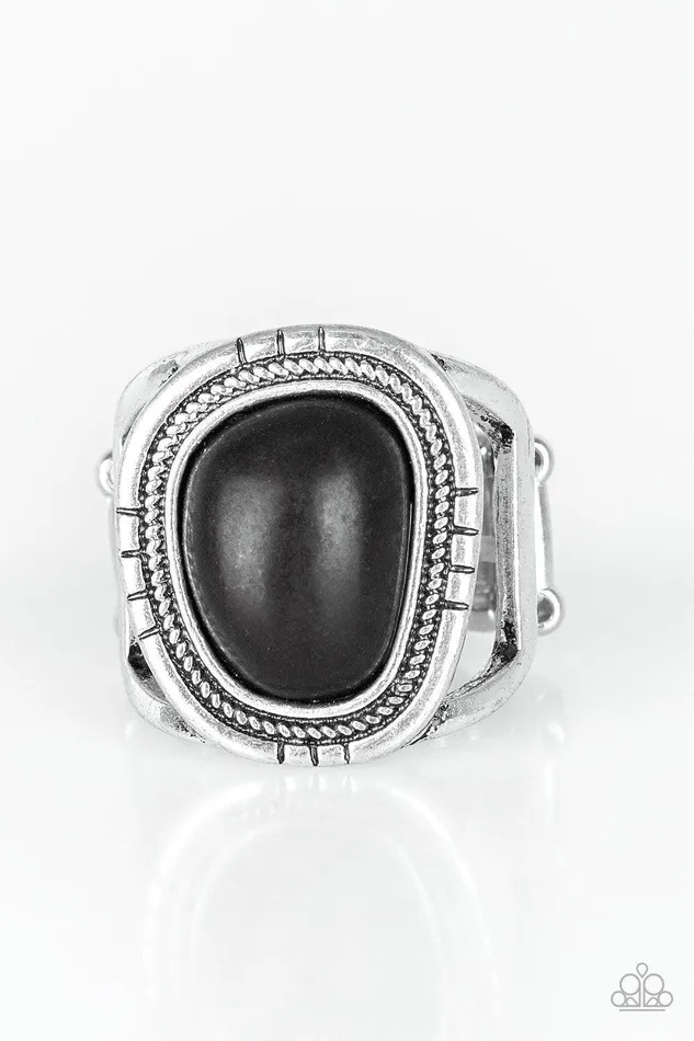 Rings Paparazzi Accessories Out On The Range Black Ring b Jewelry by Bretta