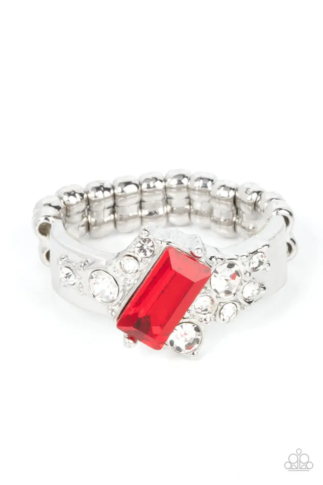 Rings Paparazzi Accessories Tip the Balance Red Ring Jewelry by Bretta