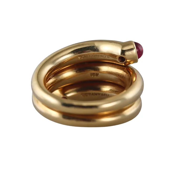 Rings Tiffany Co Tiffany Co Schlumberger Ruby Gold Wrap Ring