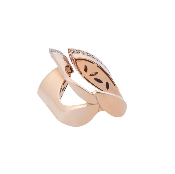 Roberto Coin Rings Roberto Coin Rose Gold Diamond Statement Ring