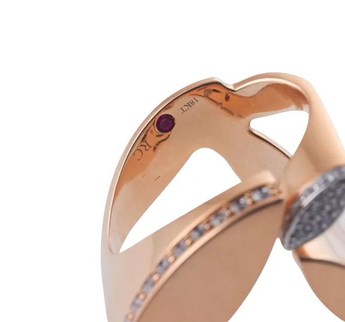Roberto Coin Rings Roberto Coin Rose Gold Diamond Statement Ring