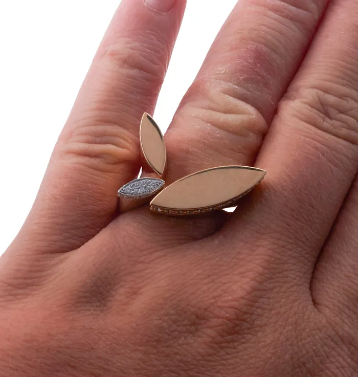 Roberto Coin Rings Roberto Coin Rose Gold Diamond Statement Ring