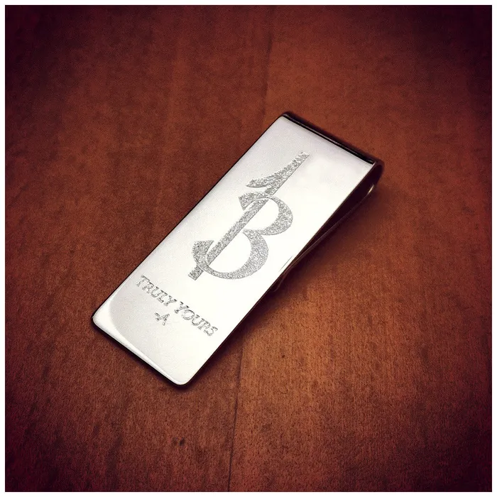 Sandy Steven Engravers Engravable Classic Sterling Silver Money Clip Rings