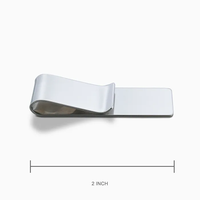 Sandy Steven Engravers Engravable Classic Sterling Silver Money Clip Rings