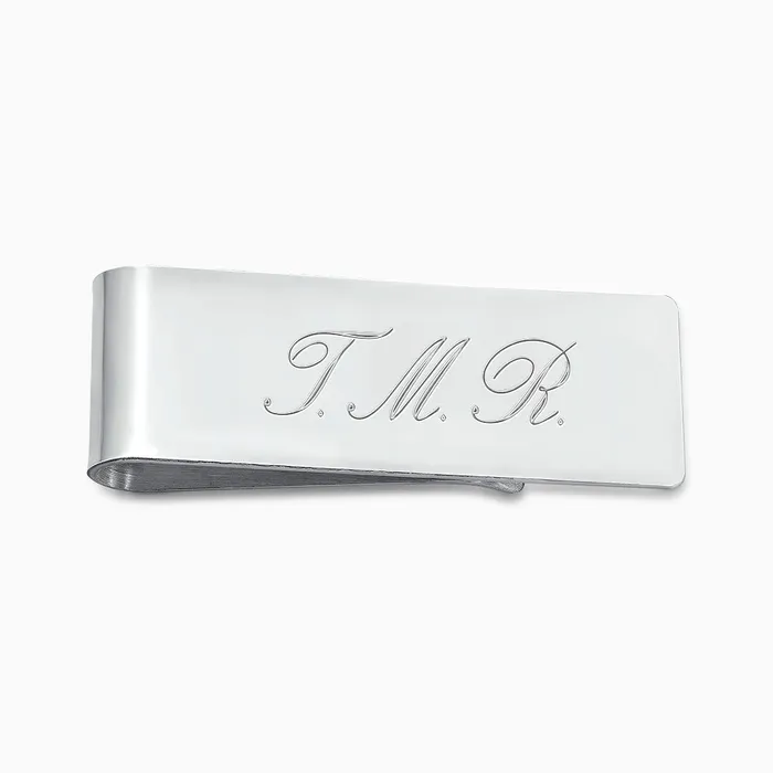 Sandy Steven Engravers Engravable Classic Sterling Silver Money Clip Rings