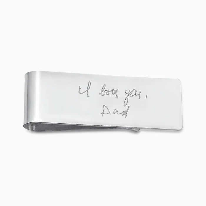 Sandy Steven Engravers Engravable Classic Sterling Silver Money Clip Rings