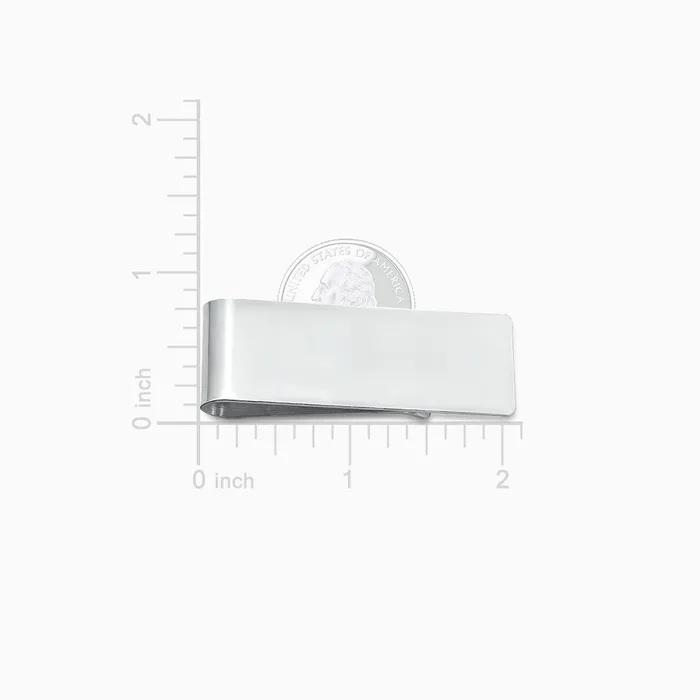 Sandy Steven Engravers Engravable Classic Sterling Silver Money Clip Rings