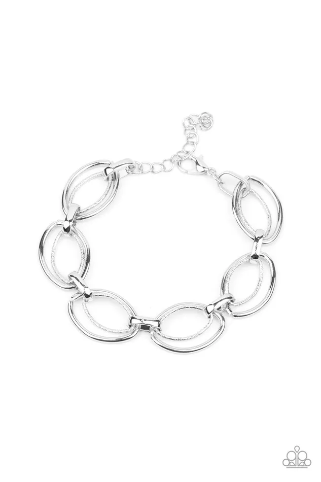 Simplistic Shimmer Silver Bracelet Jewelry by Bretta Paparazzi Accessories Bracelets