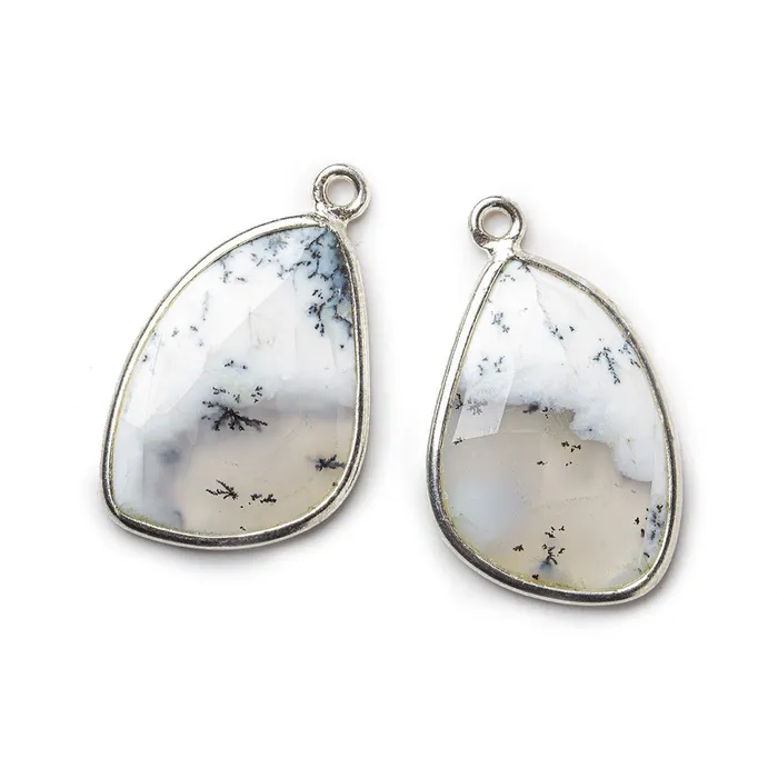 Sterling Silver Bezel Dendritic Opal Freeform Shape Set of 2 Pendants 22x16mm Beadsofcambaycom Rings Sterling Silver Bezel Dendritic Opal Freeform Shape Set of 2 Pendants 22x16mm Beadsofcambaycom Rings