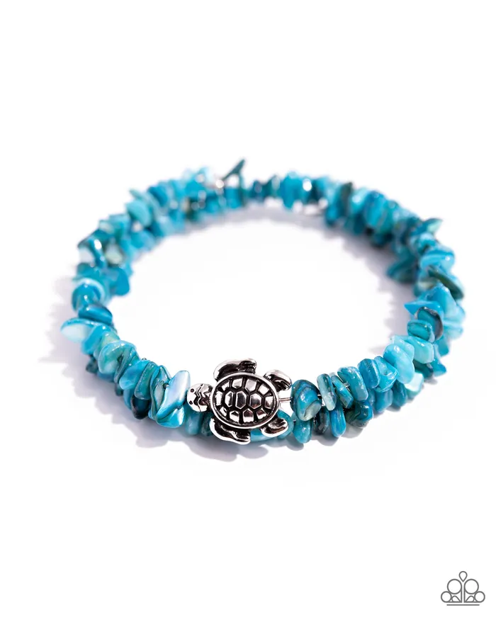 Turtle Talisman Blue Turtle Bracelet Jewelry by Bretta Paparazzi Accessories Bracelets