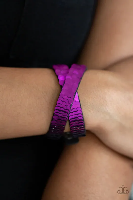 Under The SEQUINS Purple Wrap Bracelet Jewelry by Bretta Paparazzi Accessories Bracelets Under The SEQUINS Purple Wrap Bracelet Jewelry by Bretta Paparazzi Accessories Bracelets