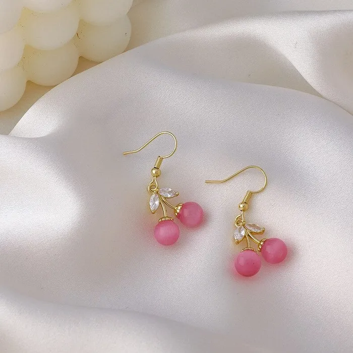 UrbanVinta Earrings Petite Cherry Earrings UrbanVinta Earrings Petite Cherry Earrings