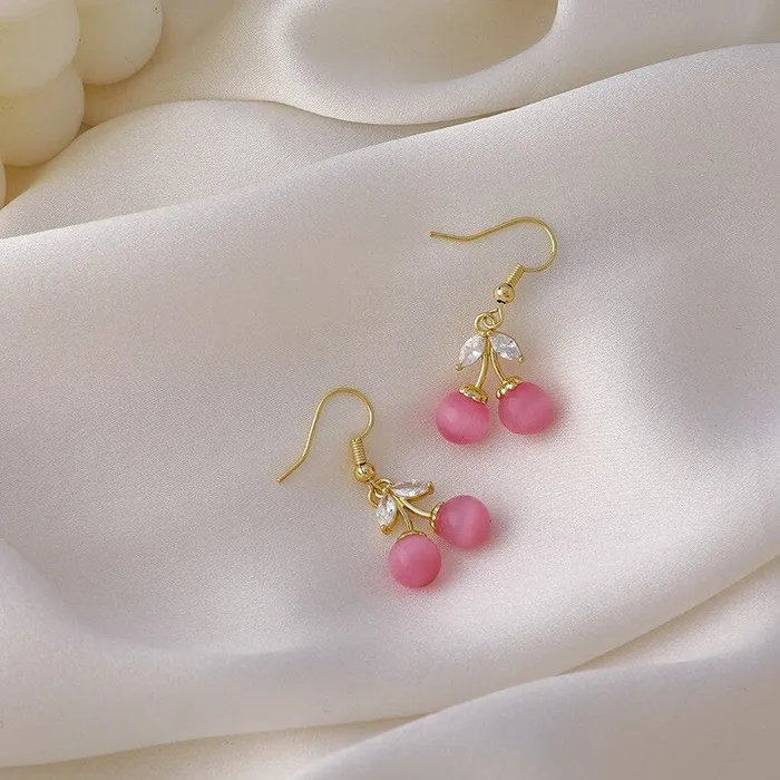 UrbanVinta Earrings Petite Cherry Earrings UrbanVinta Earrings Petite Cherry Earrings
