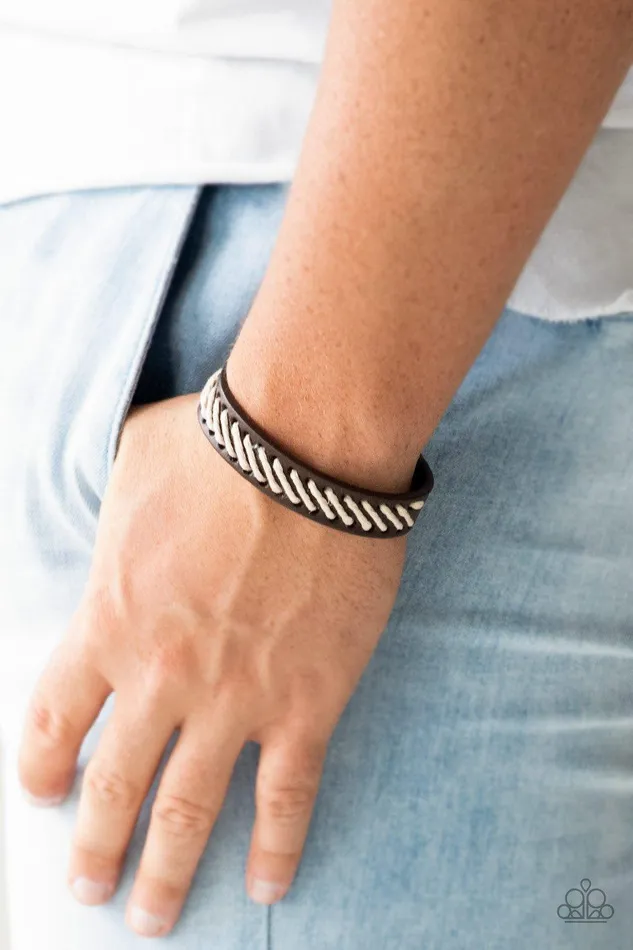 Watch Your BACKPACKER Brown Urban Bracelet Jewelry By Bretta Paparazzi Accessories Bracelets