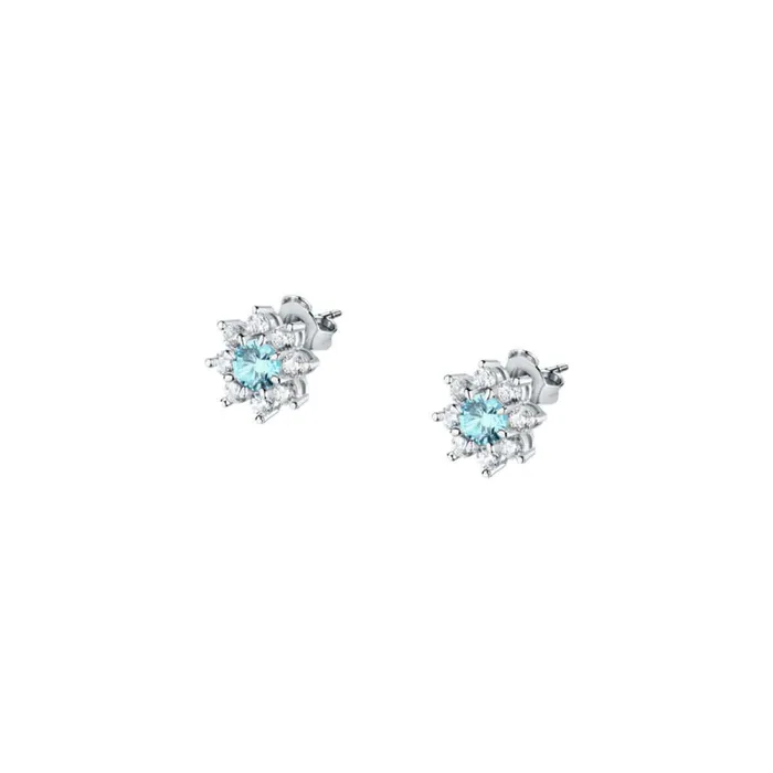 Womens Silver Morellato Tesori Stud Earrings with Cubic Zirconia Flower Morellato Earrings Womens Silver Morellato Tesori Stud Earrings with Cubic Zirconia Flower Morellato Earrings